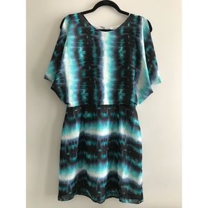 SPLIT BACK TIE DYE DRESS